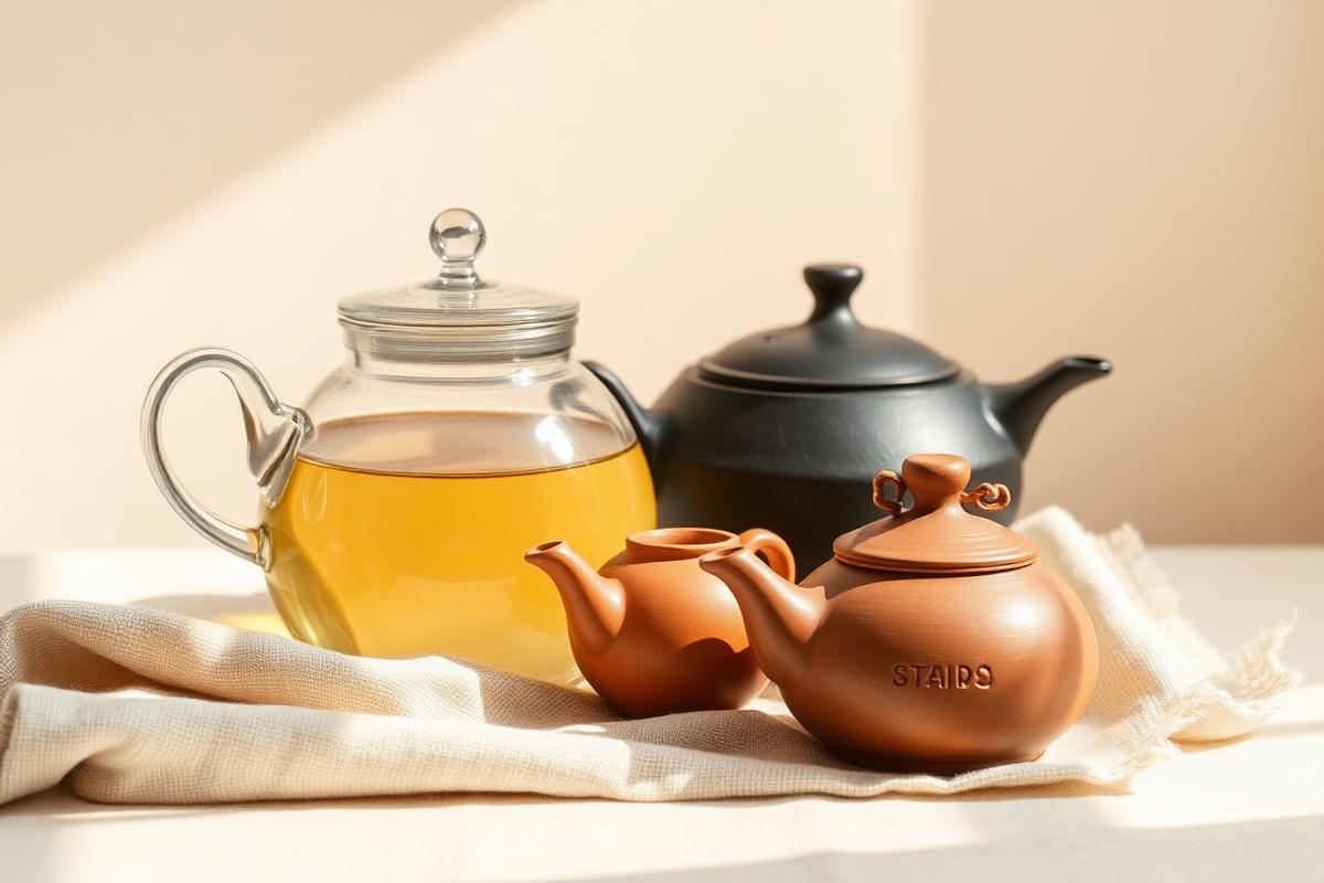 Glass teapot with a built-in infuser